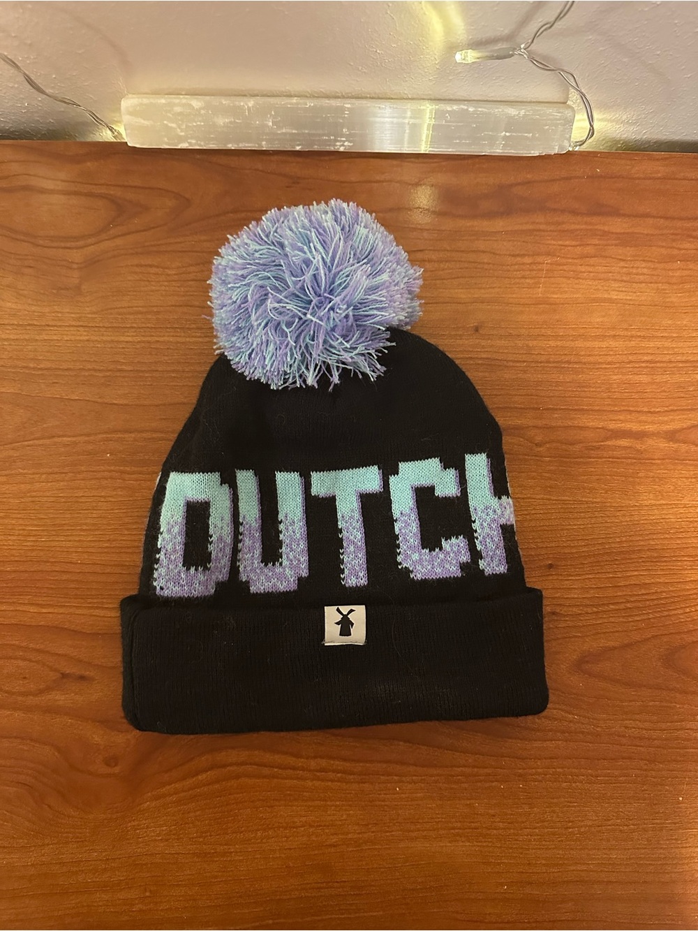 Dutch Bros puff ball beanie